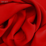 Silk Crepe Back Satin - Lipstick Red - Fabrics & Fabrics