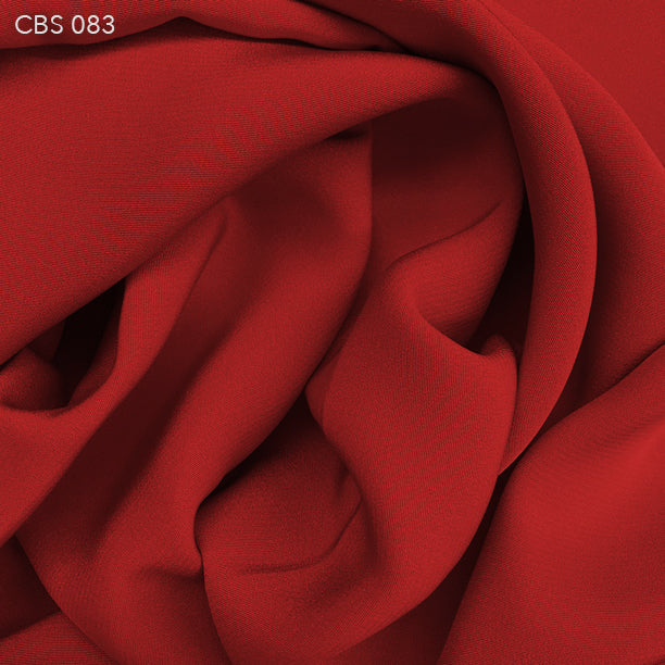 Silk Crepe Back Satin - Cranberry Red - Fabrics & Fabrics