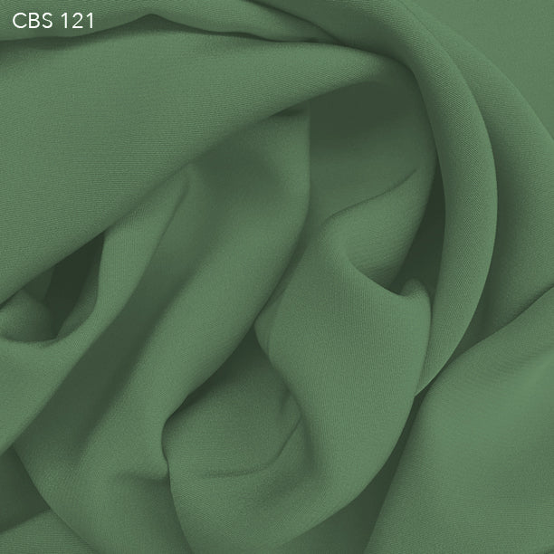 Silk Crepe Back Satin - Peapod Green - Fabrics & Fabrics