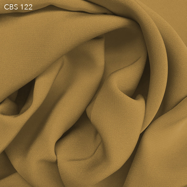 Silk Crepe Back Satin - Deep Camel - Fabrics & Fabrics