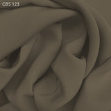 Silk Crepe Back Satin - Khaki Brown - Fabrics & Fabrics