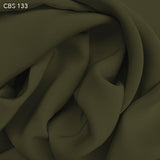Silk Crepe Back Satin - Olive Green - Fabrics & Fabrics