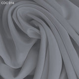 Silk Crepe de Chine - Steeple Grey - Fabrics & Fabrics