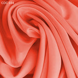 Silk Crepe de Chine - Coral Pink - Fabrics & Fabrics