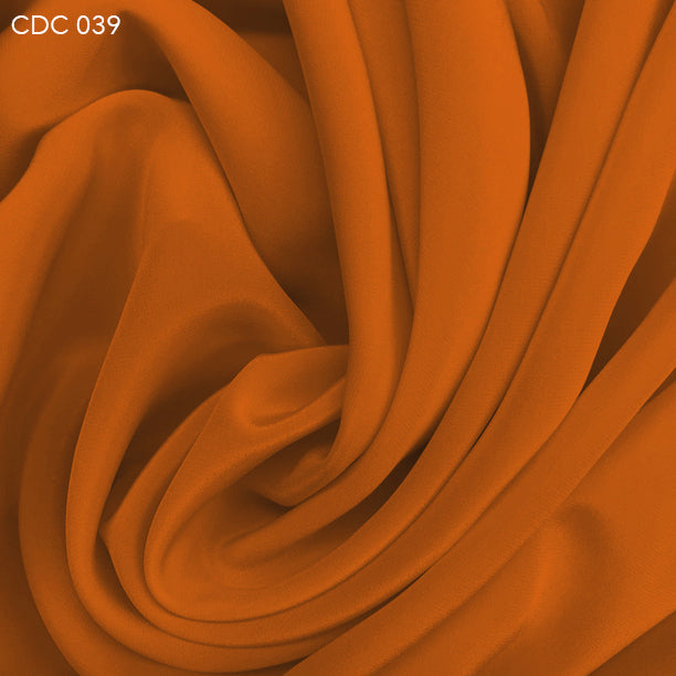 Silk Crepe de Chine - Russet Orange - Fabrics & Fabrics