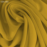 Silk Crepe de Chine - Mustard Gold - Fabrics & Fabrics