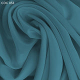 Arctic Blue Silk Crepe de Chine - Fabrics & Fabrics