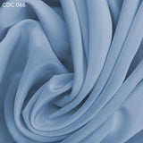 Sporty Blue Silk Crepe de Chine - Fabrics & Fabrics