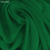 Pine Green Silk Crepe de Chine - Fabrics & Fabrics