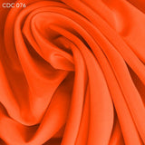 Orange Silk Crepe de Chine - Fabrics & Fabrics