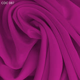 Silk Crepe de Chine - Pink Berry - Fabrics & Fabrics