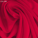 Silk Crepe de Chine - Strawberry Red - Fabrics & Fabrics