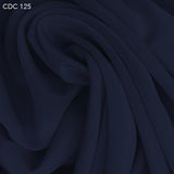Navy Blue Silk Crepe de Chine - Fabrics & Fabrics