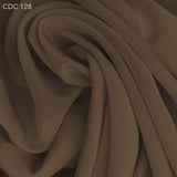 Silk Crepe de Chine - Chocolate Powder - Fabrics & Fabrics