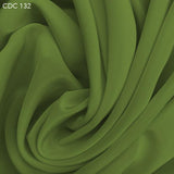Pickle Green Silk Crepe de Chine - Fabrics & Fabrics