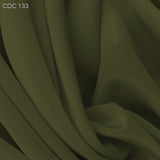 Silk Crepe de Chine - Olive Green - Fabrics & Fabrics