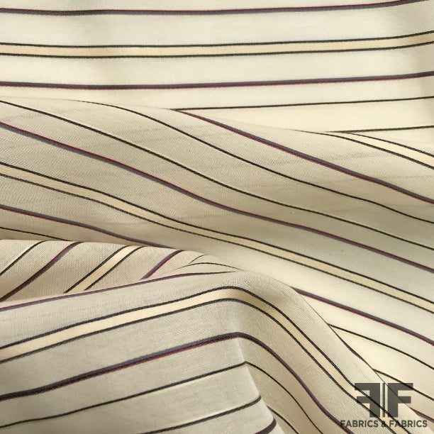 Italian Striped Cotton Shirting - Multicolor