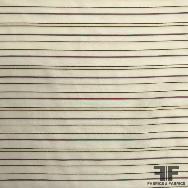 Italian Striped Cotton Shirting - Multicolor