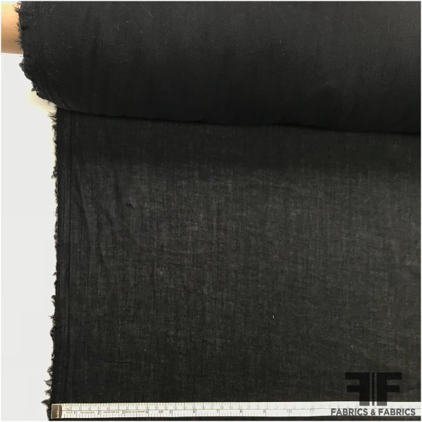 Black Solid Cotton Shirting - Fabrics & Fabrics - Fabrics & Fabrics NY