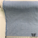Multi Striped Cotton Shirting - Blue/White