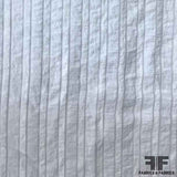 Striped Cotton Organdy Shirting - White