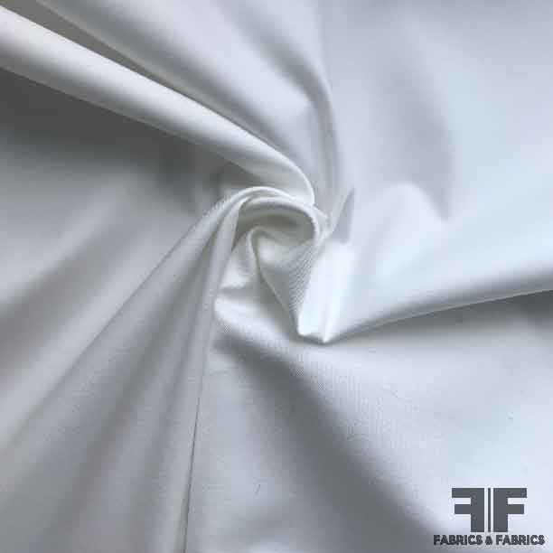 Stretch Cotton Shirting - White