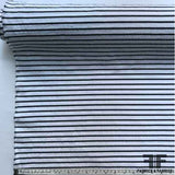 Striped Cotton Shirting - White/Black