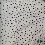 Polka Dot Flocked Tulle - Black/Purple