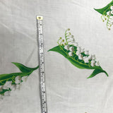 Italian Floral Cotton Voile - White, Green