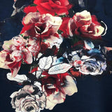 Carolina Herrera Cotton Faille Floral Panel  - Navy/Multicolor - Fabrics & Fabrics
