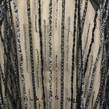 Couture Intricately Hand-Beaded Netting - Silver/Black/Multicolor - Fabrics & Fabrics