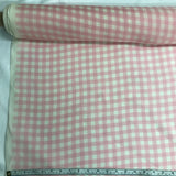 Gingham Silk Gazar - Pink/Ivory - Fabrics & Fabrics