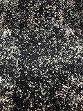 Floral Splatter Silk Charmeuse − Black / Silver