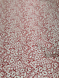 Summer Floral Cotton Poplin - Red / White