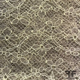 Delicate Floral Chantilly Lace - Beige - Fabrics & Fabrics NY
