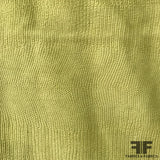 Rough Textured Leather - Yellow/Green - Fabrics & Fabrics
