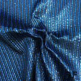 Striped Lamé - Blue/Navy