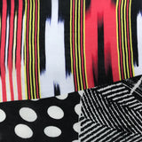 Abstract Patterned Linen - Red/Black/Yellow - Fabrics & Fabrics NY