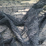 Beaded/Embroidered Sequin Netting - Blue - Fabrics & Fabrics NY