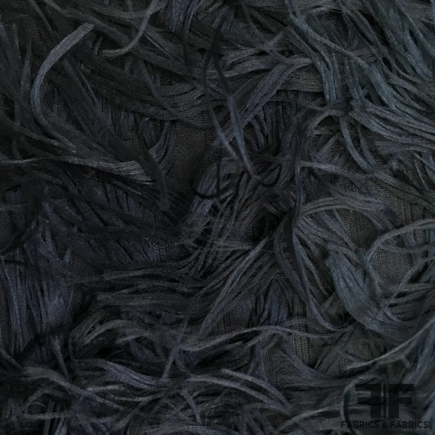 Fringe Feathered Novelty - Blue