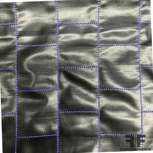 Black Embroidered Novelty Vinyl Fabrics & Fabrics