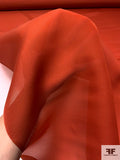 Fine Plain-Weave Solid Silk Gazar - Burnt Orange