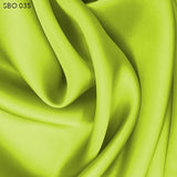 Yellow Green Satin Faced Organza - Fabrics & Fabrics