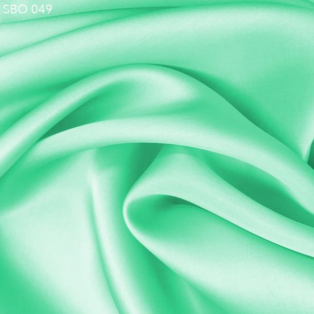 Mint Green Satin Faced Organza - Fabrics & Fabrics