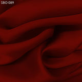 Red Satin Faced Organza - Fabrics & Fabrics