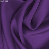 Satin Faced Organza - Purple Flower