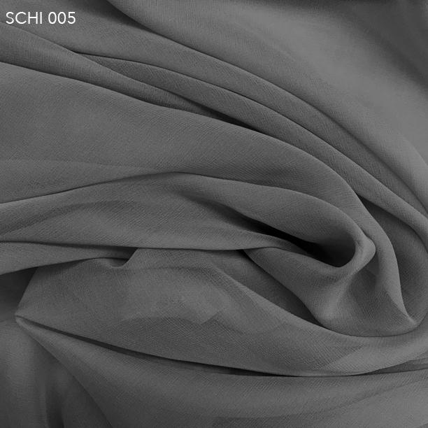 Grey Silk Chiffon - Fabrics & Fabrics