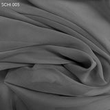 Grey Silk Chiffon - Fabrics & Fabrics