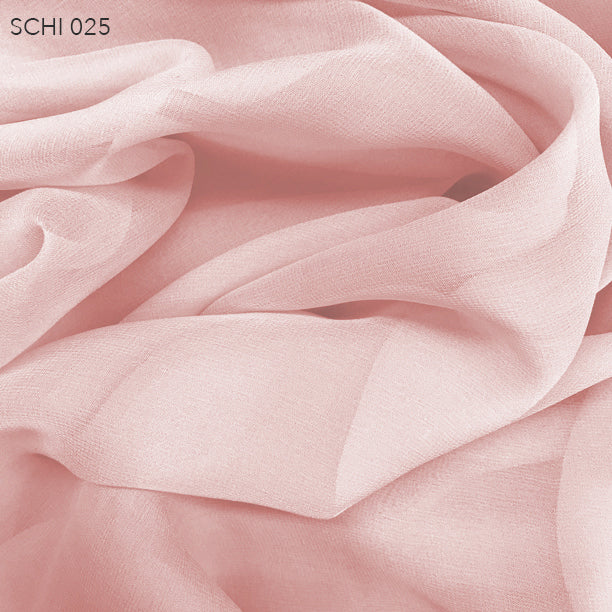 Marshmallow Pink Silk Chiffon - Fabrics & Fabrics
