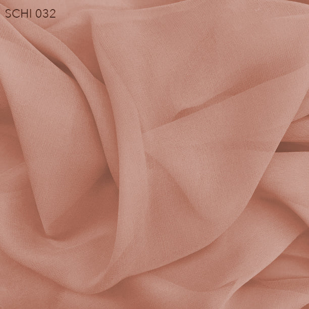 Silk Chiffon - Peach Quartz - Fabrics & Fabrics